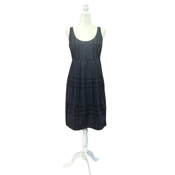Burberry Brit Plaid Sleeveless Cotton Dress Size 8 - Picture 3 of 9